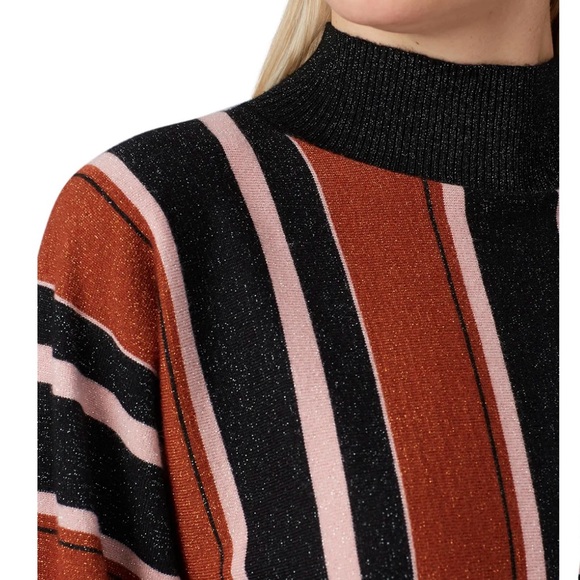 MINKPINK A Touch of Magic Sweater Striped Mock Neck XS - Picture 5 of 6